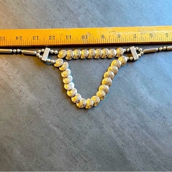 Ina J Nez Handmade & Stamped Pillow & Barrel Bead Necklace - Picture 8 of 9